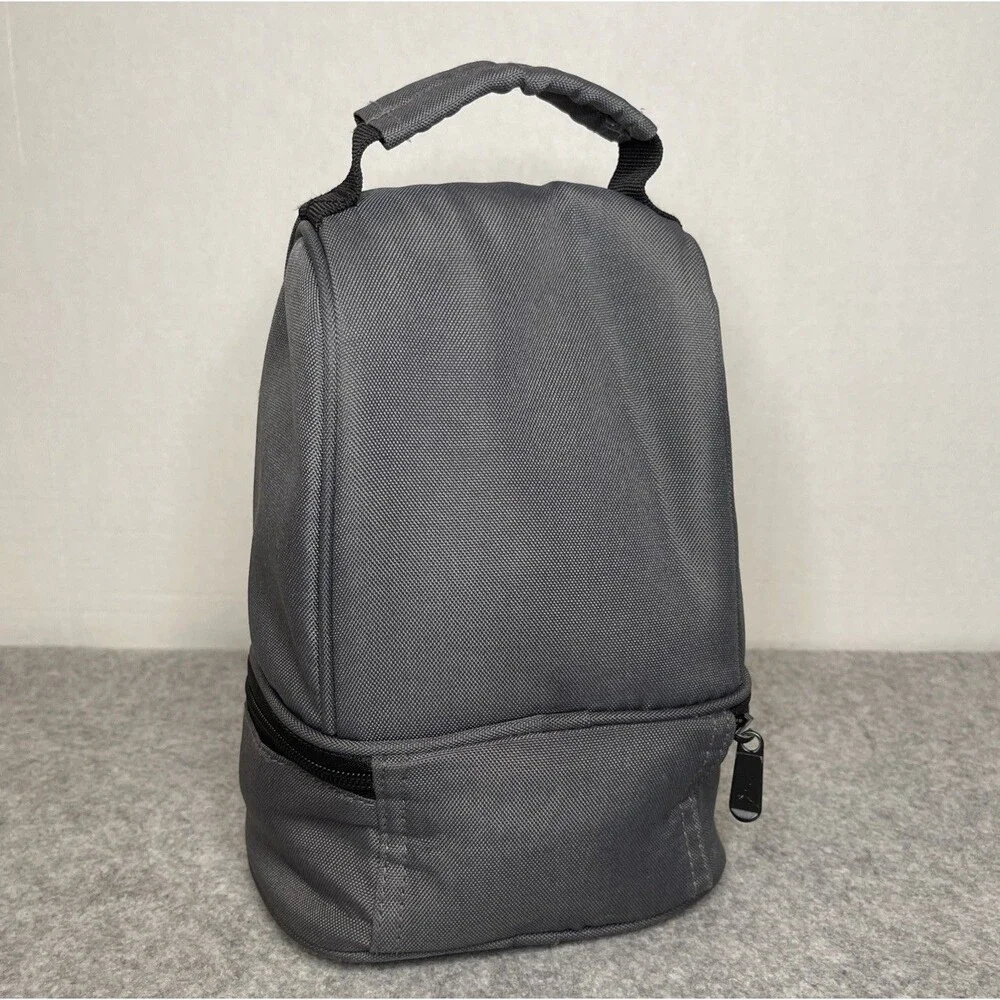 Nike Jordan Grey and Black Small Lunch Bag with Handle and Compartments